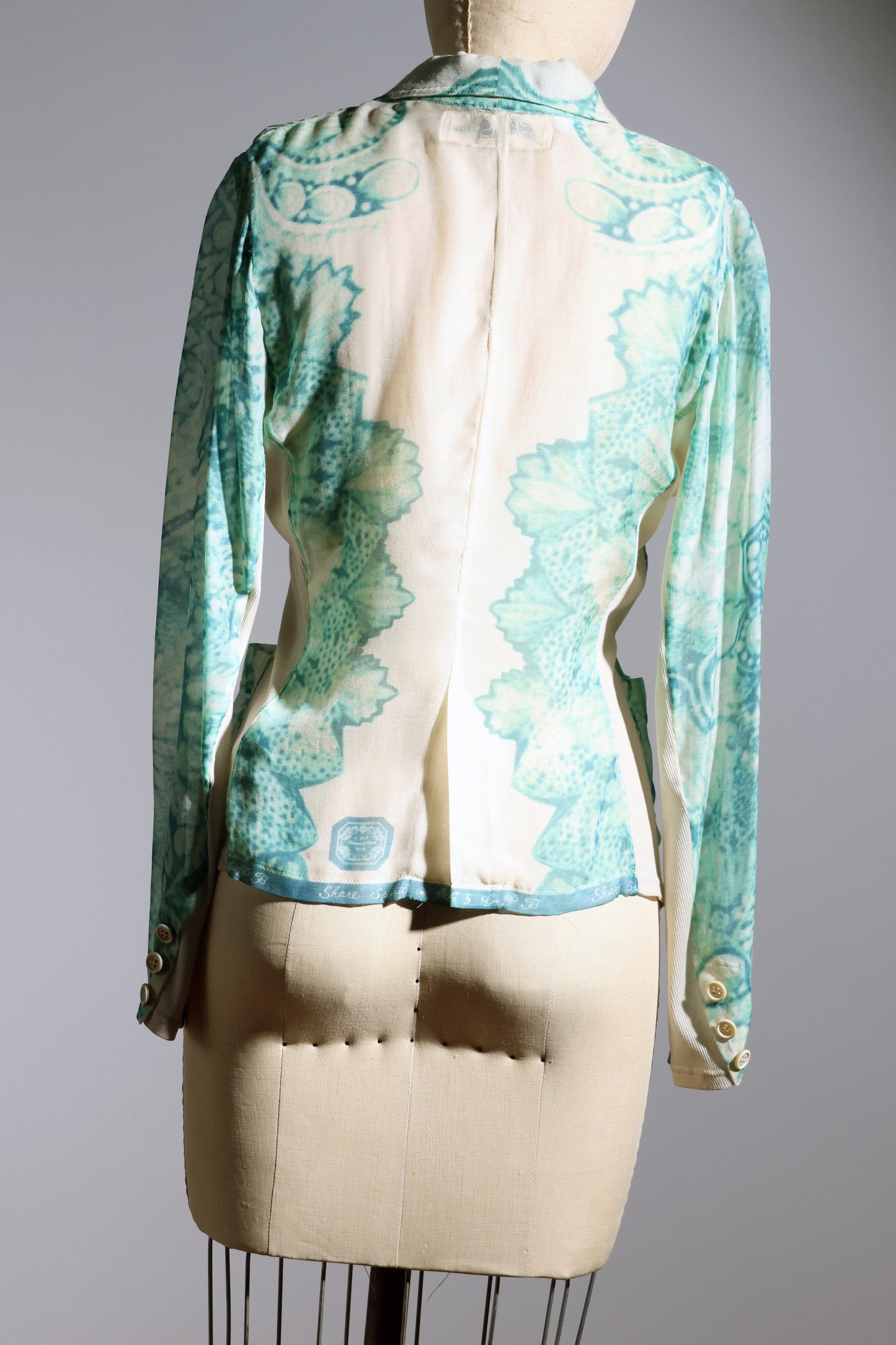 Share Spirit Lady's Woven Jacket - Big Paisley Green