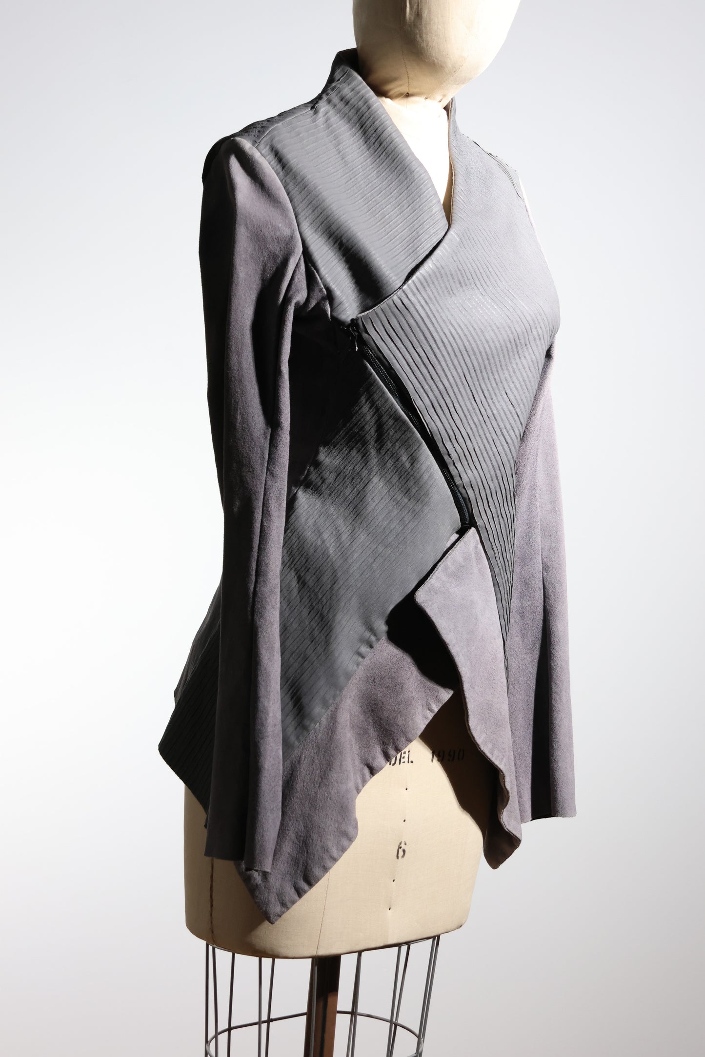 Masnada LDS Leather Jacket - Grey