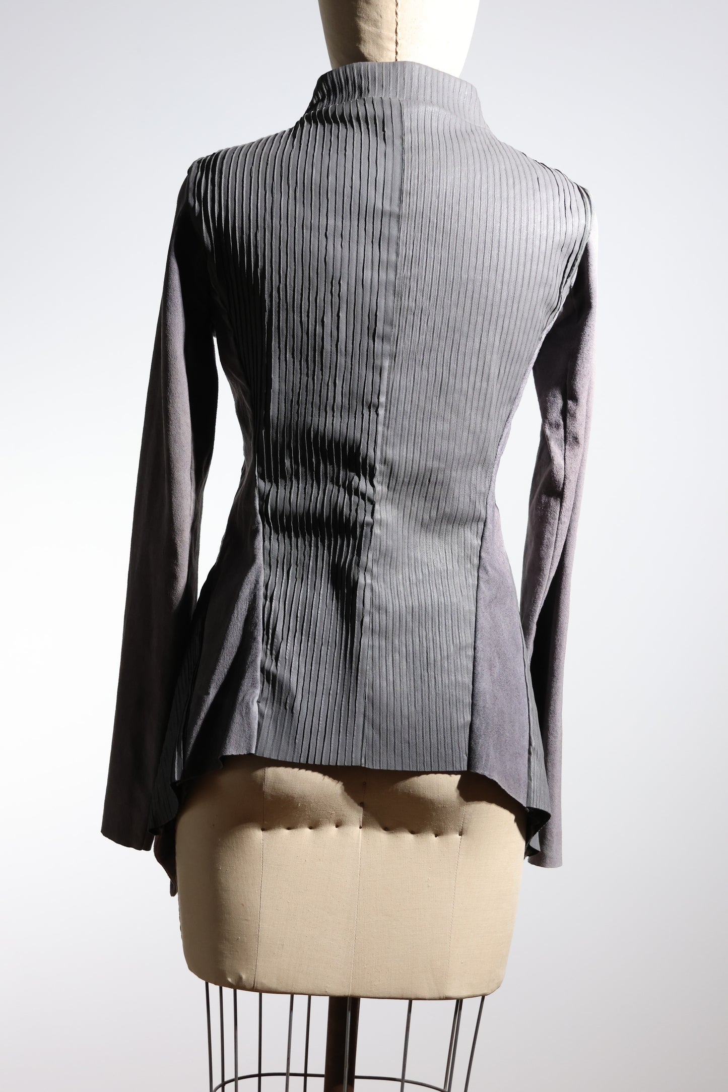 Masnada LDS Leather Jacket - Grey