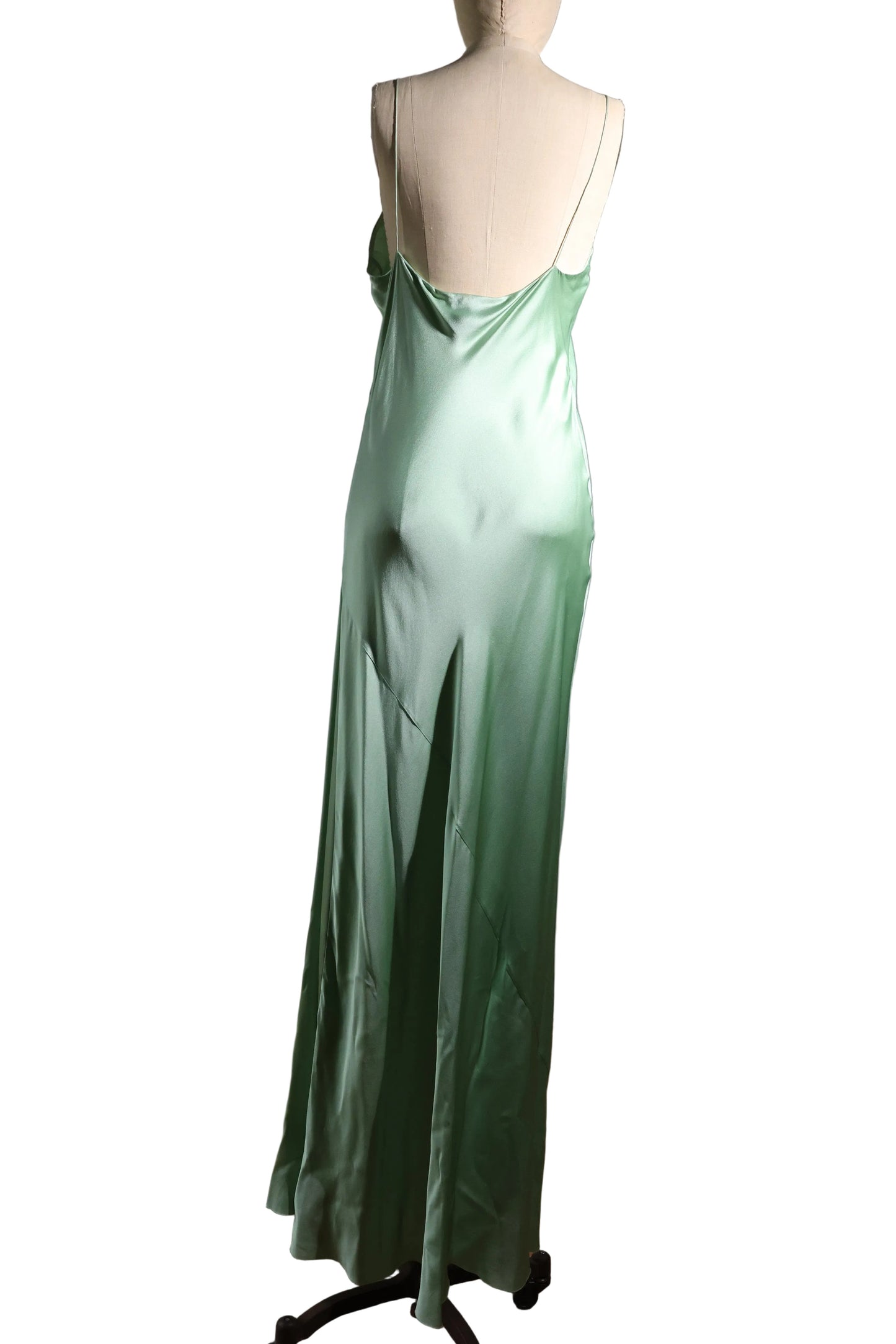 Cortana Long Slip Dress W/ Scarf - Aqua