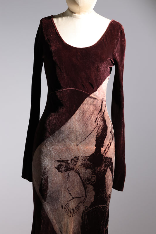Jagoda Kursa Dress 401 - Brown Velvet