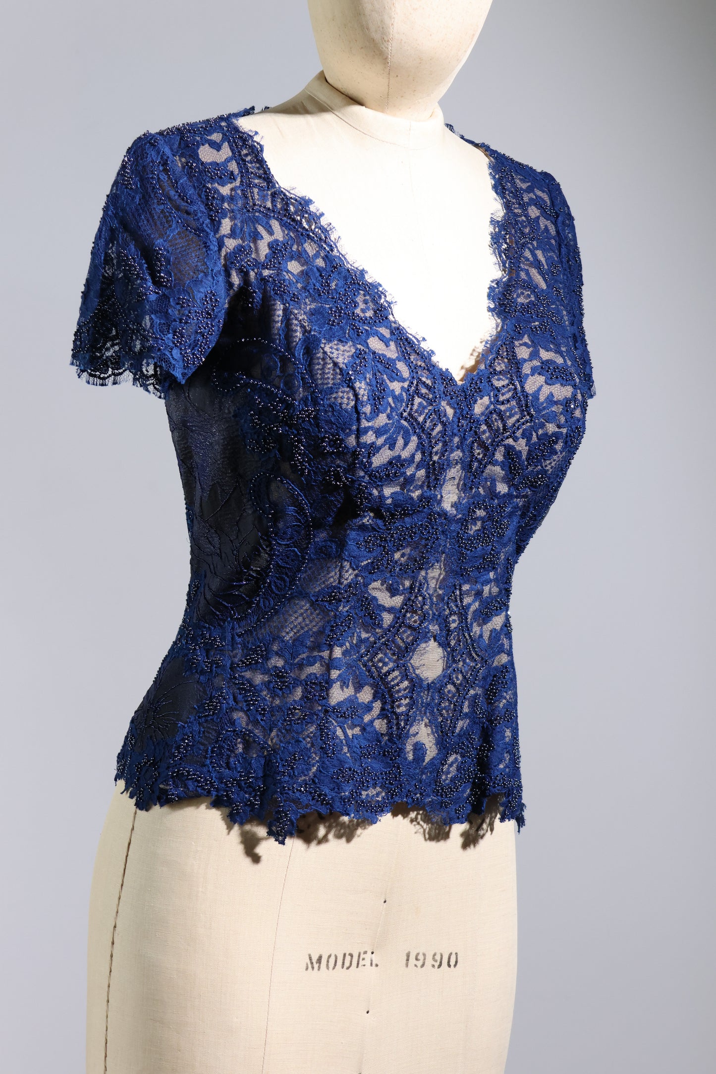Gatti Nolli Lace Top - Navy