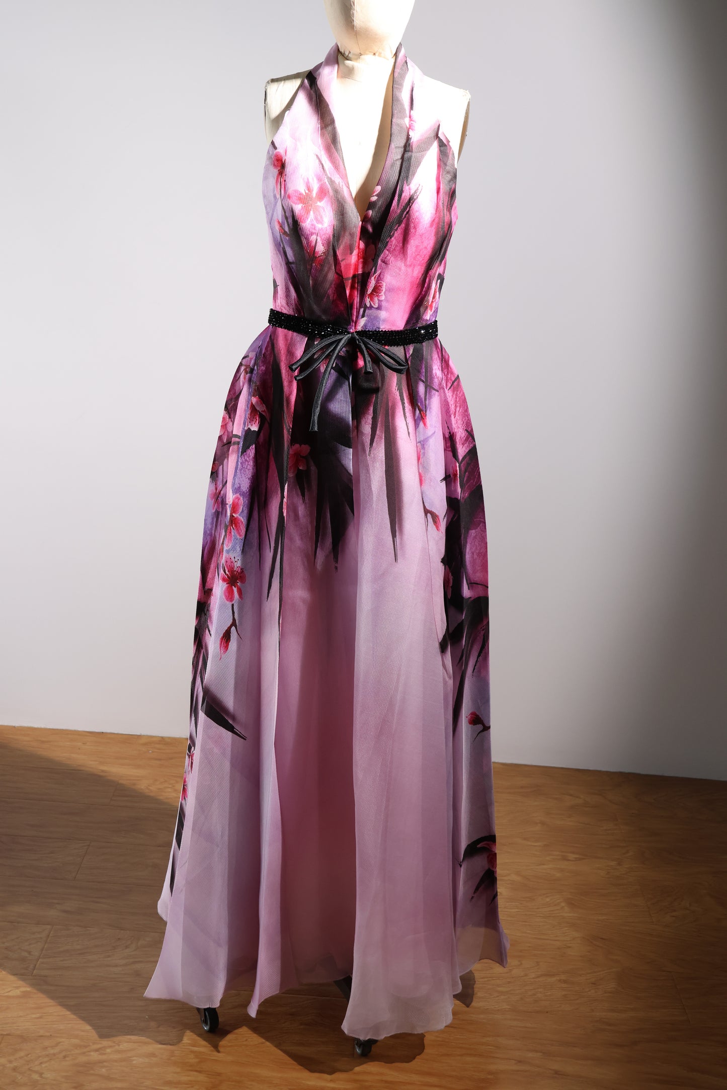 Gatti Nolli Halter Gown -  Black / Pink