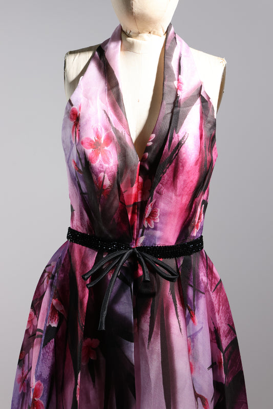 Gatti Nolli Halter Gown -  Black / Pink