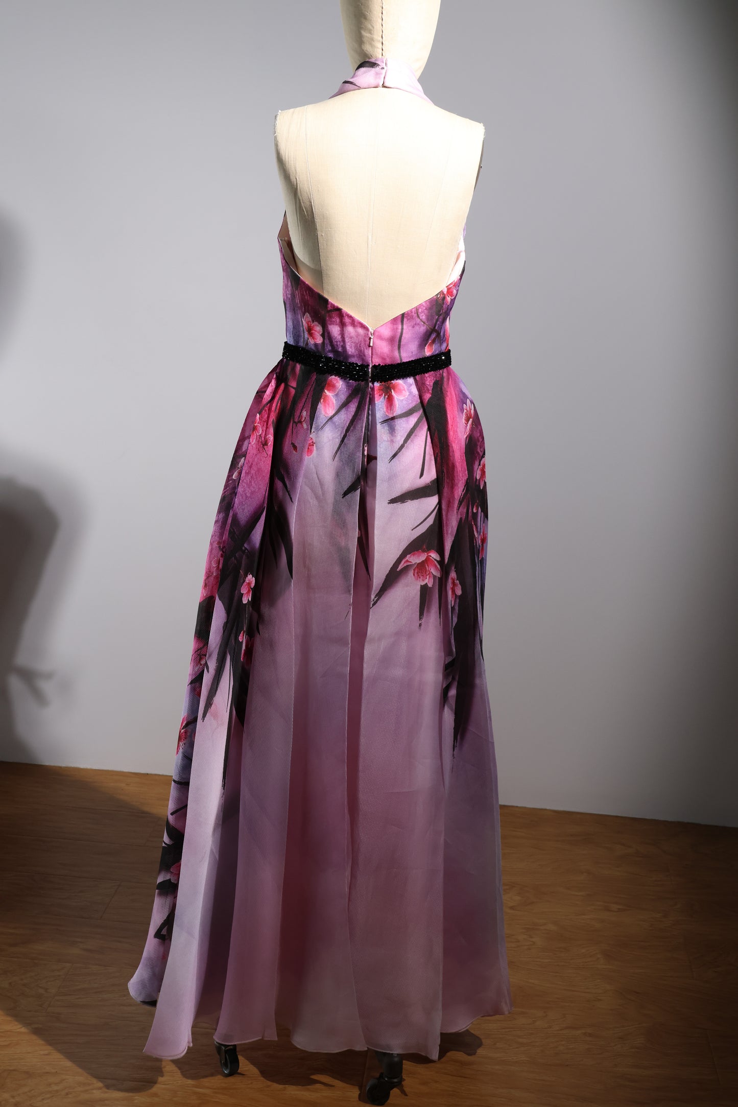 Gatti Nolli Halter Gown -  Black / Pink