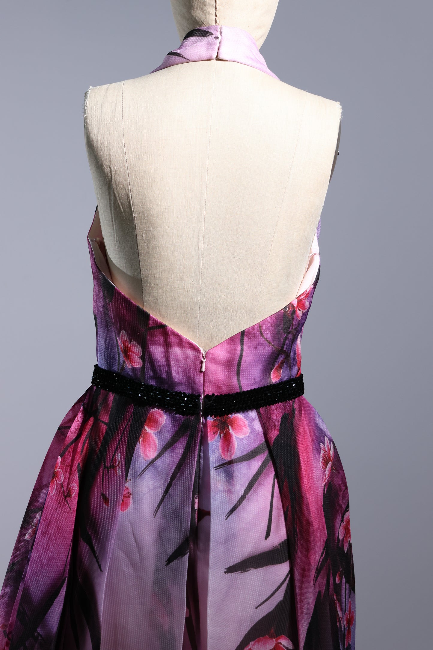 Gatti Nolli Halter Gown -  Black / Pink