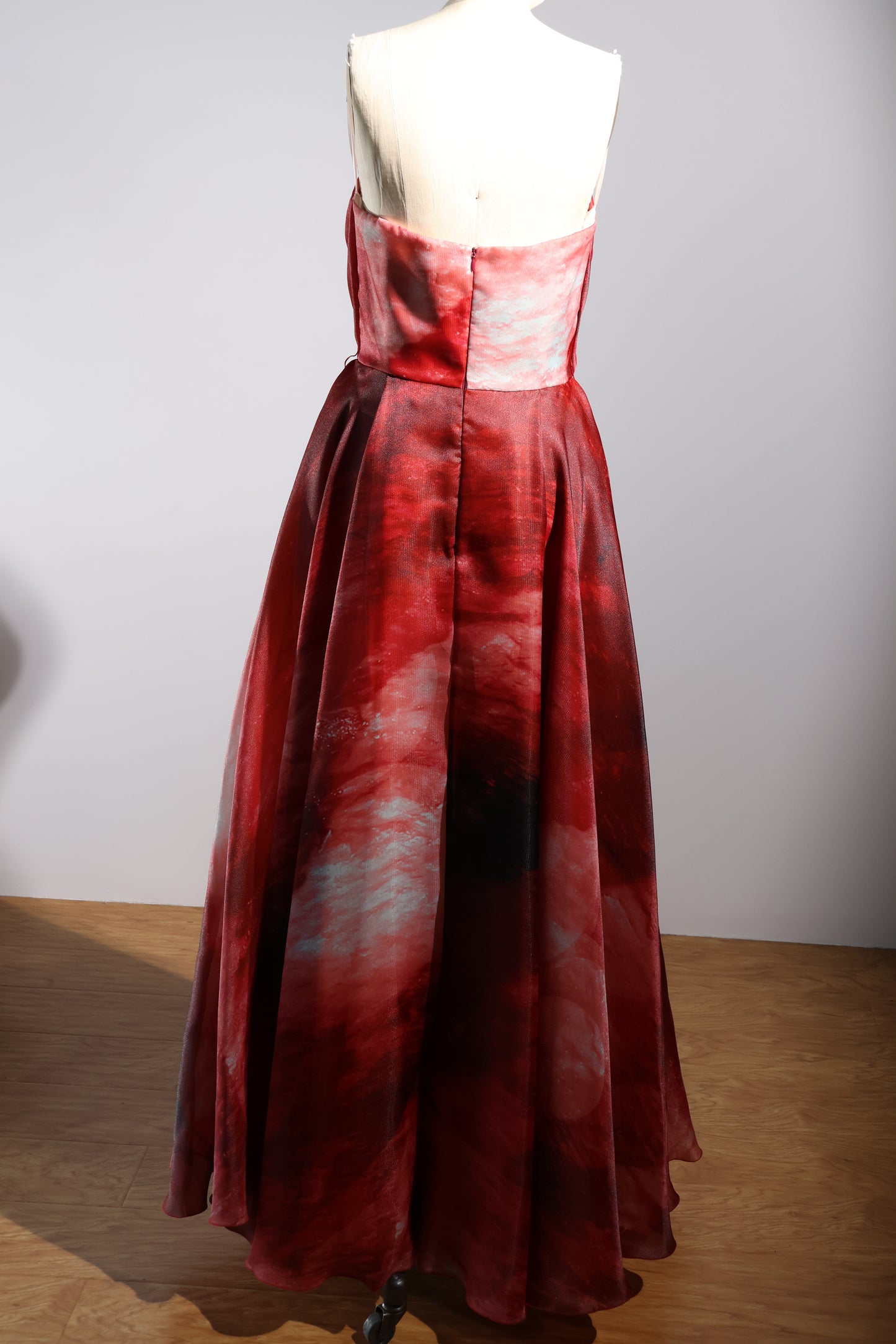 Gatti Nolli Strapless Gown - Wine