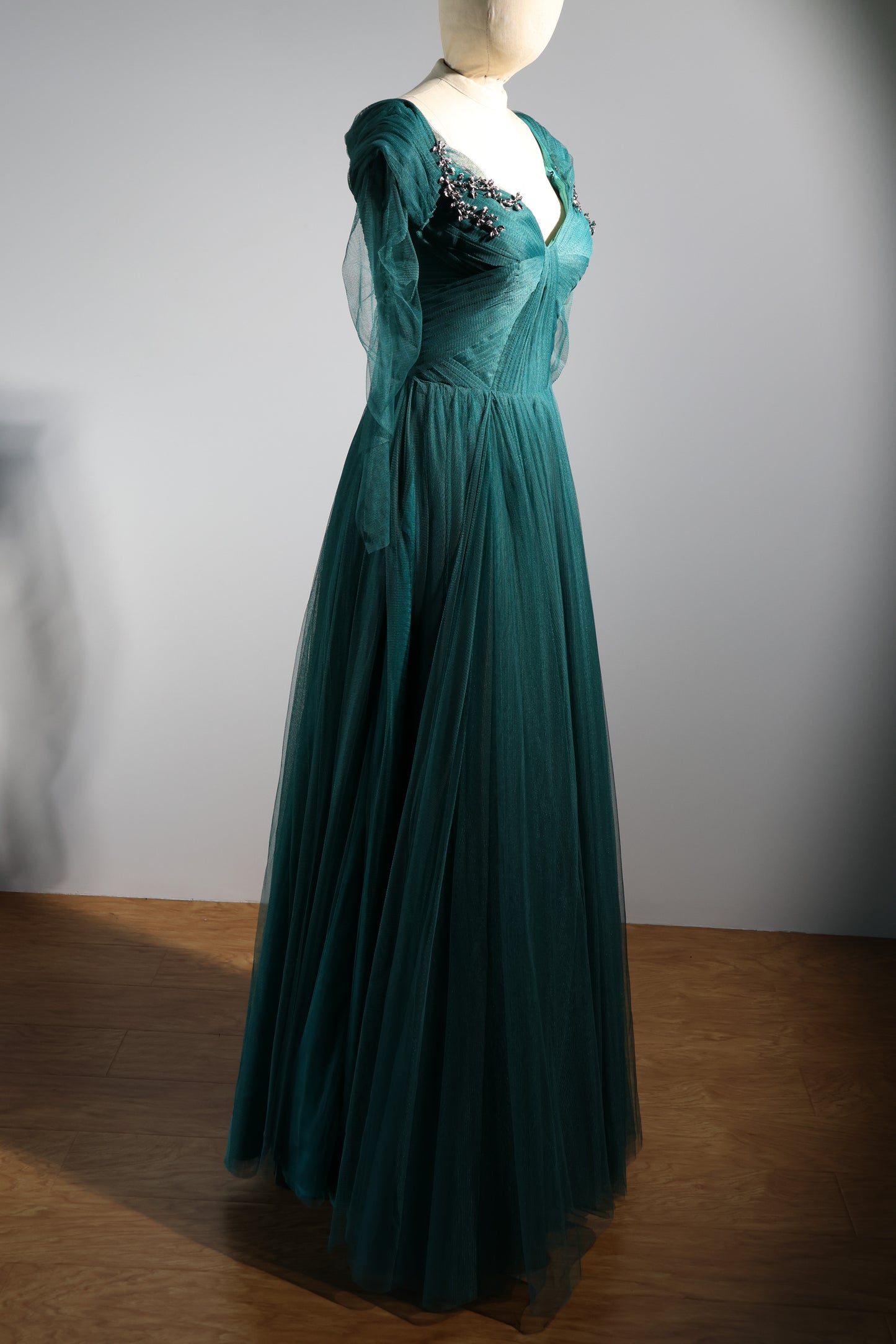 Gatti Nolli Tulle Evening Gown - Green