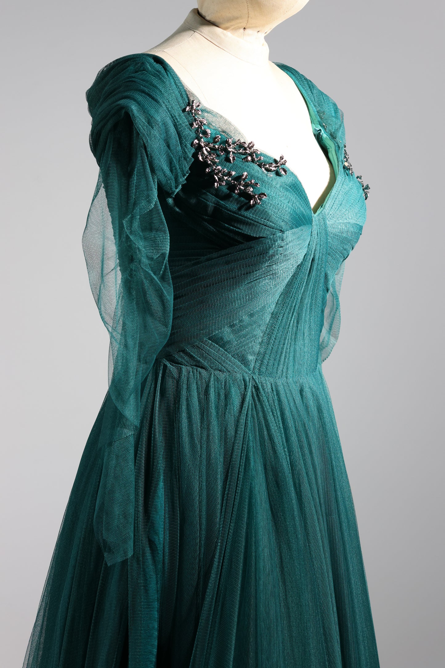 Gatti Nolli Tulle Evening Gown - Green