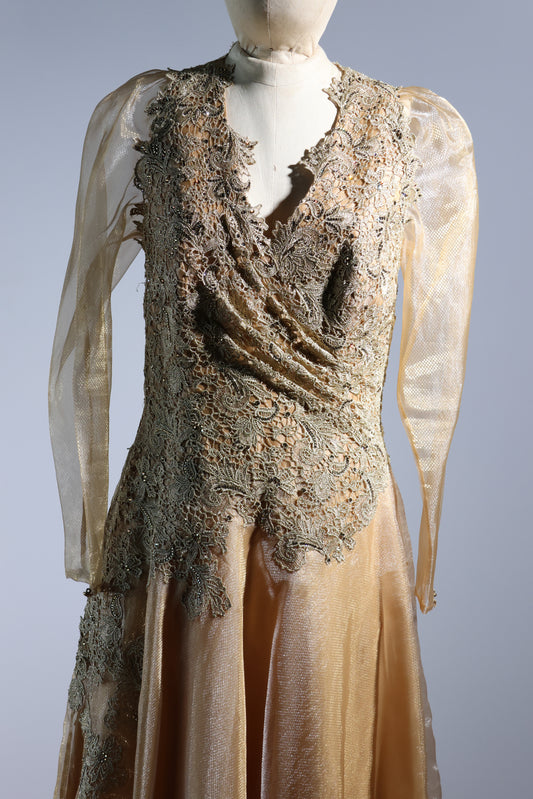 Gatti Nolli Evening Dress - Gold / Nude