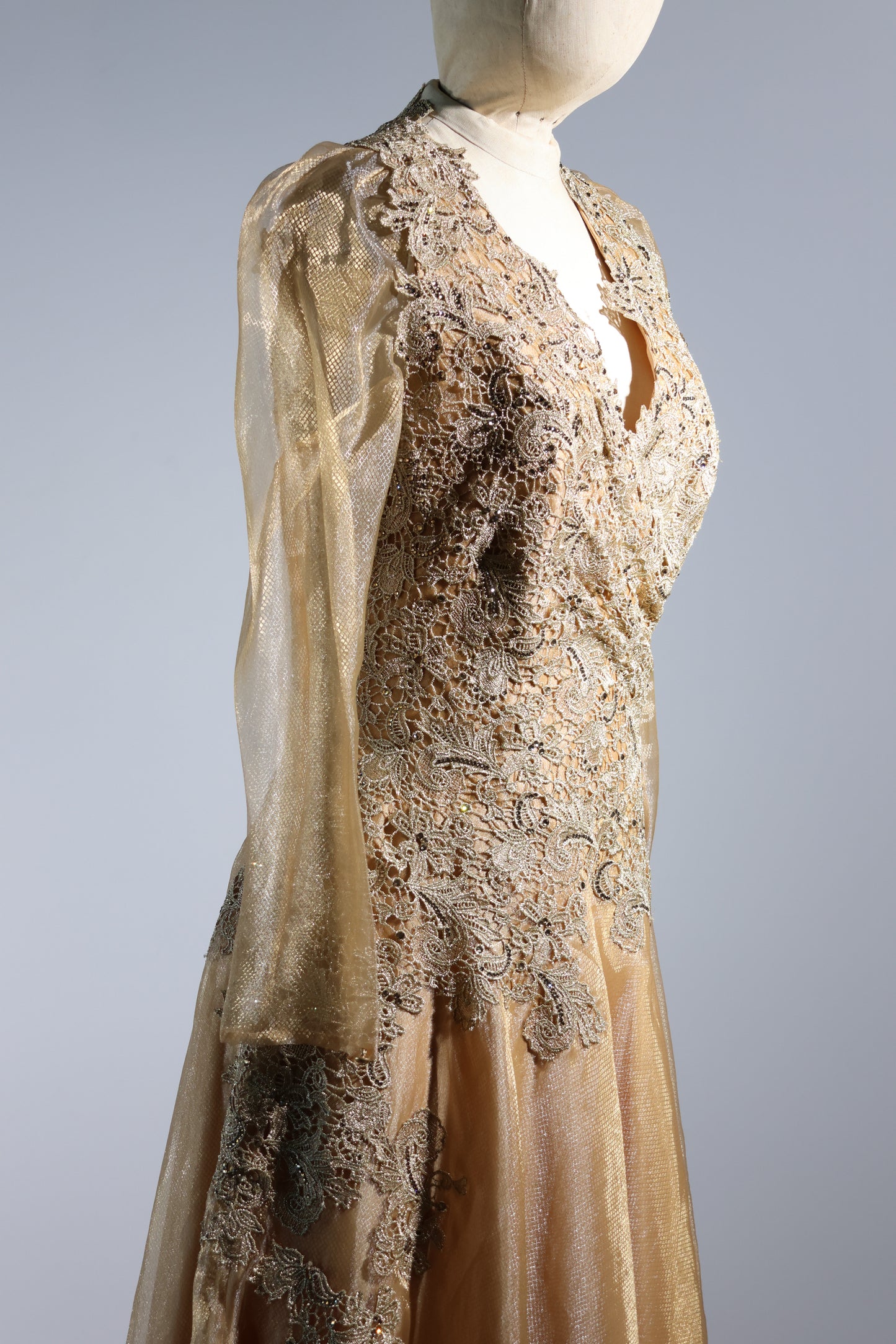 Gatti Nolli Evening Dress - Gold / Nude