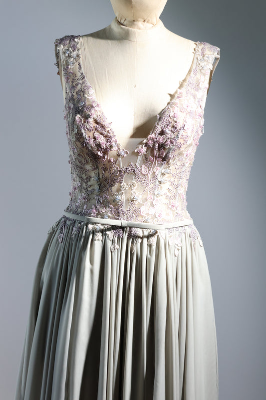 Gatti Nolli Long Gown - Silver