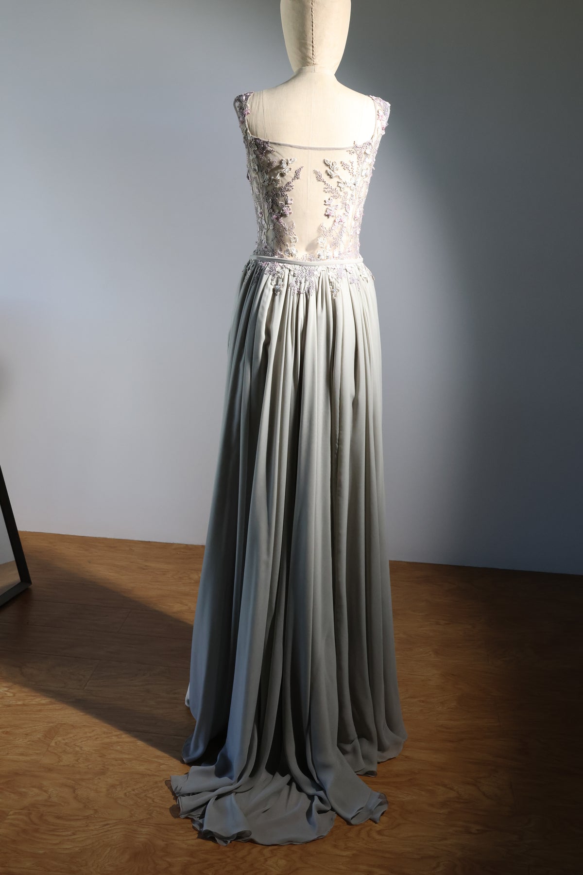 Gatti Nolli Long Gown — Silver
