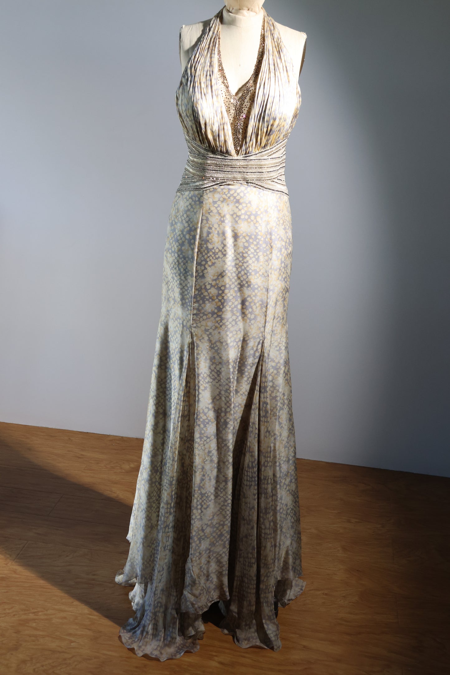 Gatti Nolli Evening Dress - Grey / Gold