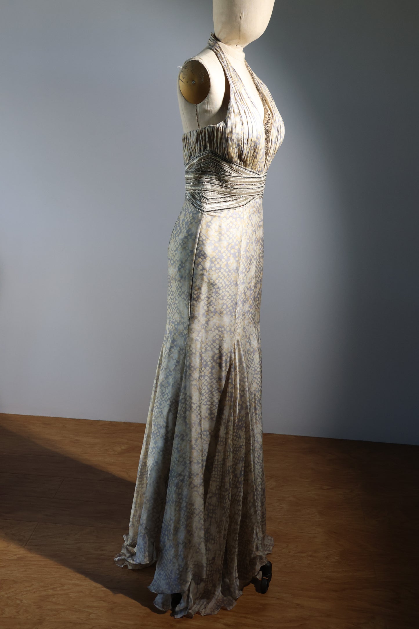 Gatti Nolli Evening Dress - Grey / Gold