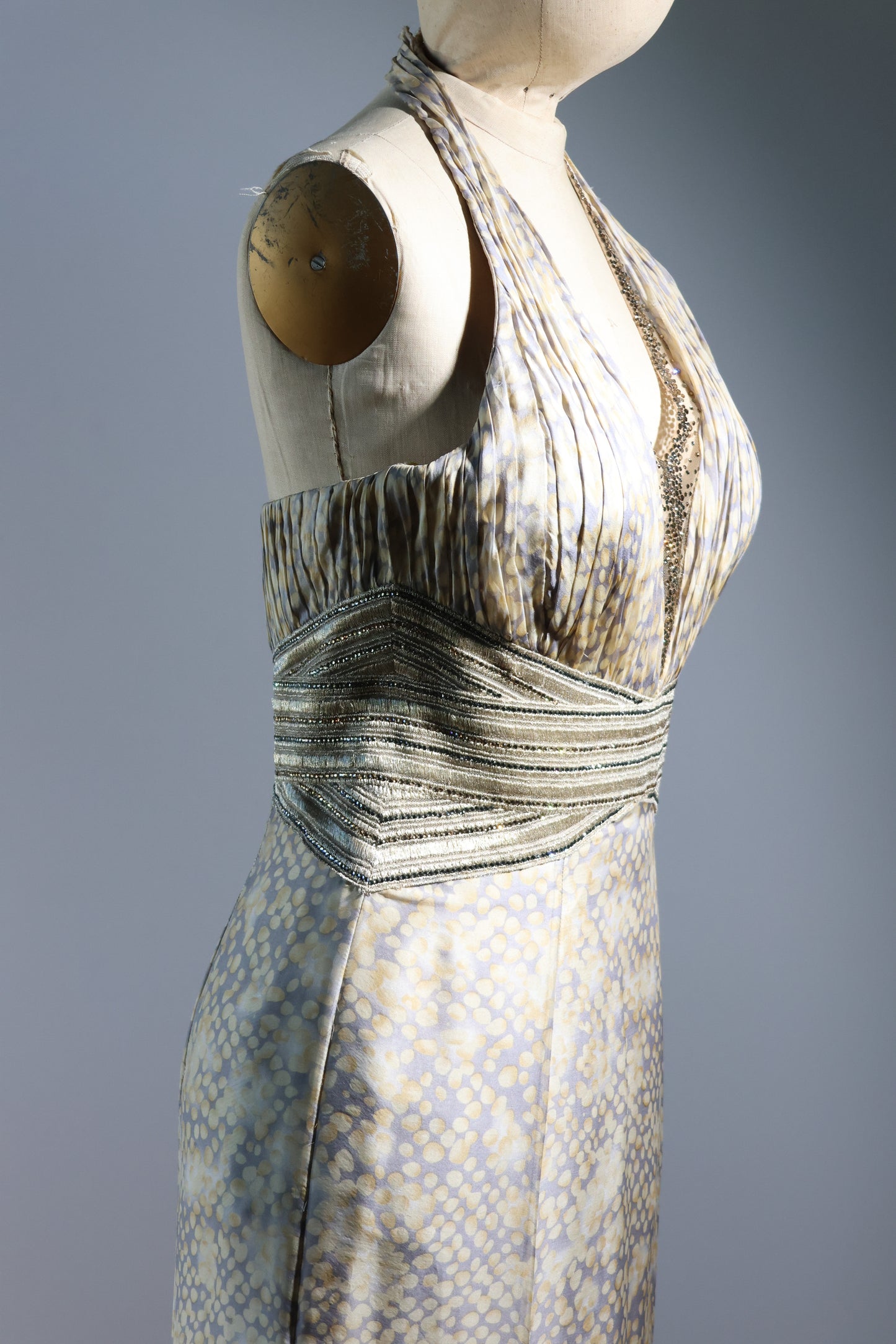 Gatti Nolli Evening Dress - Grey / Gold