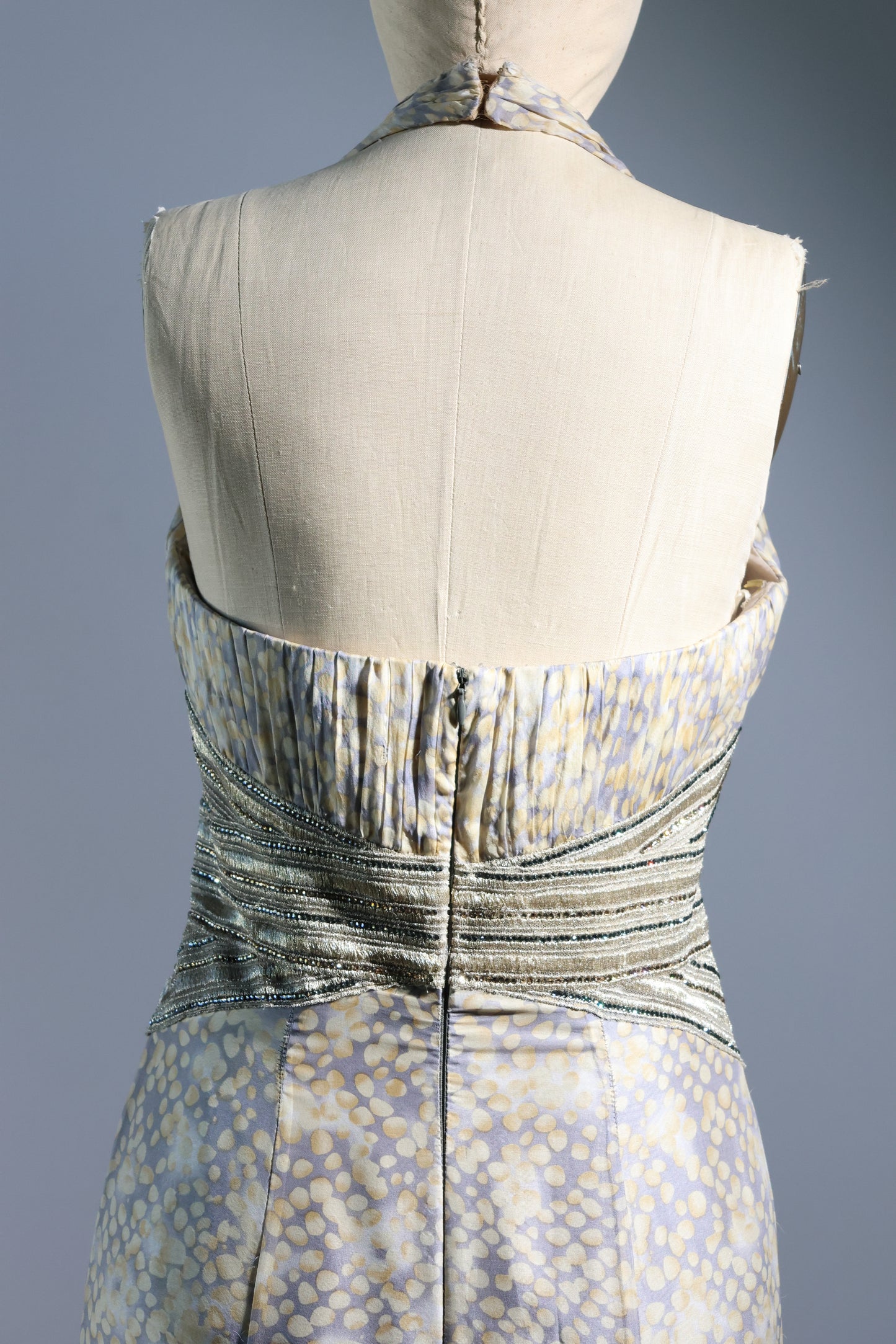 Gatti Nolli Evening Dress - Grey / Gold