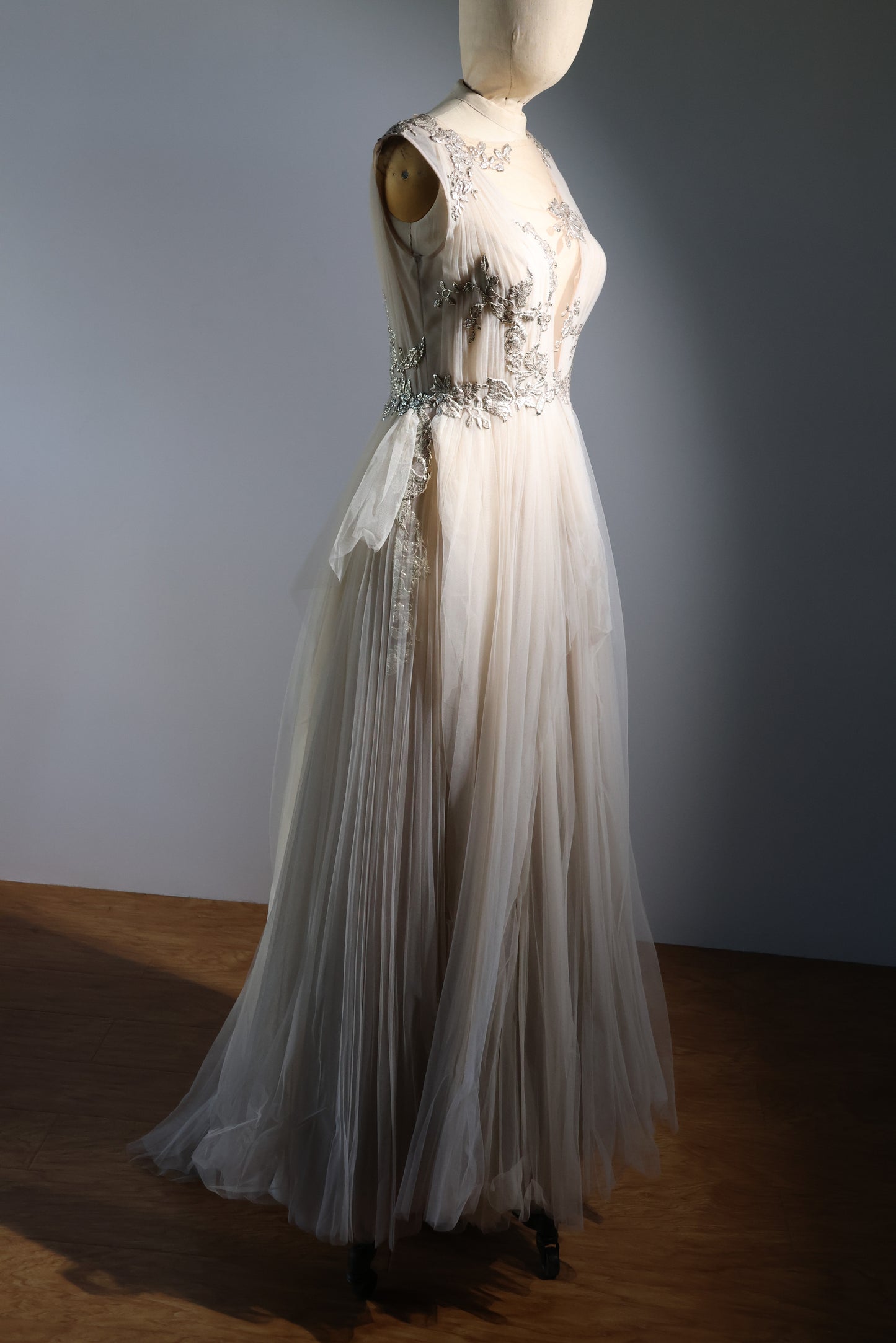 Gatti Nolli Long Tulle Dress - Gold