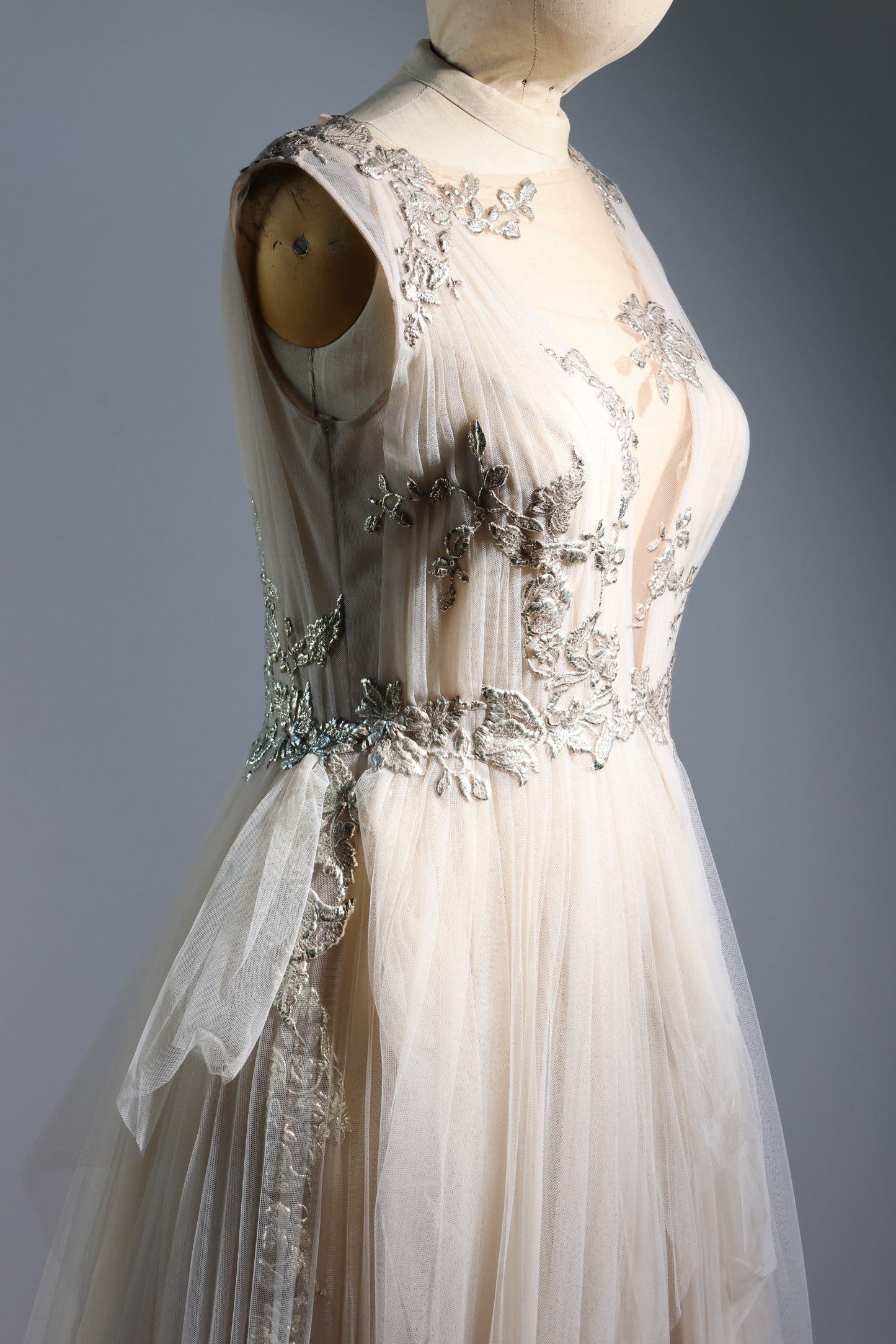 Gatti Nolli Long Tulle Dress - Gold