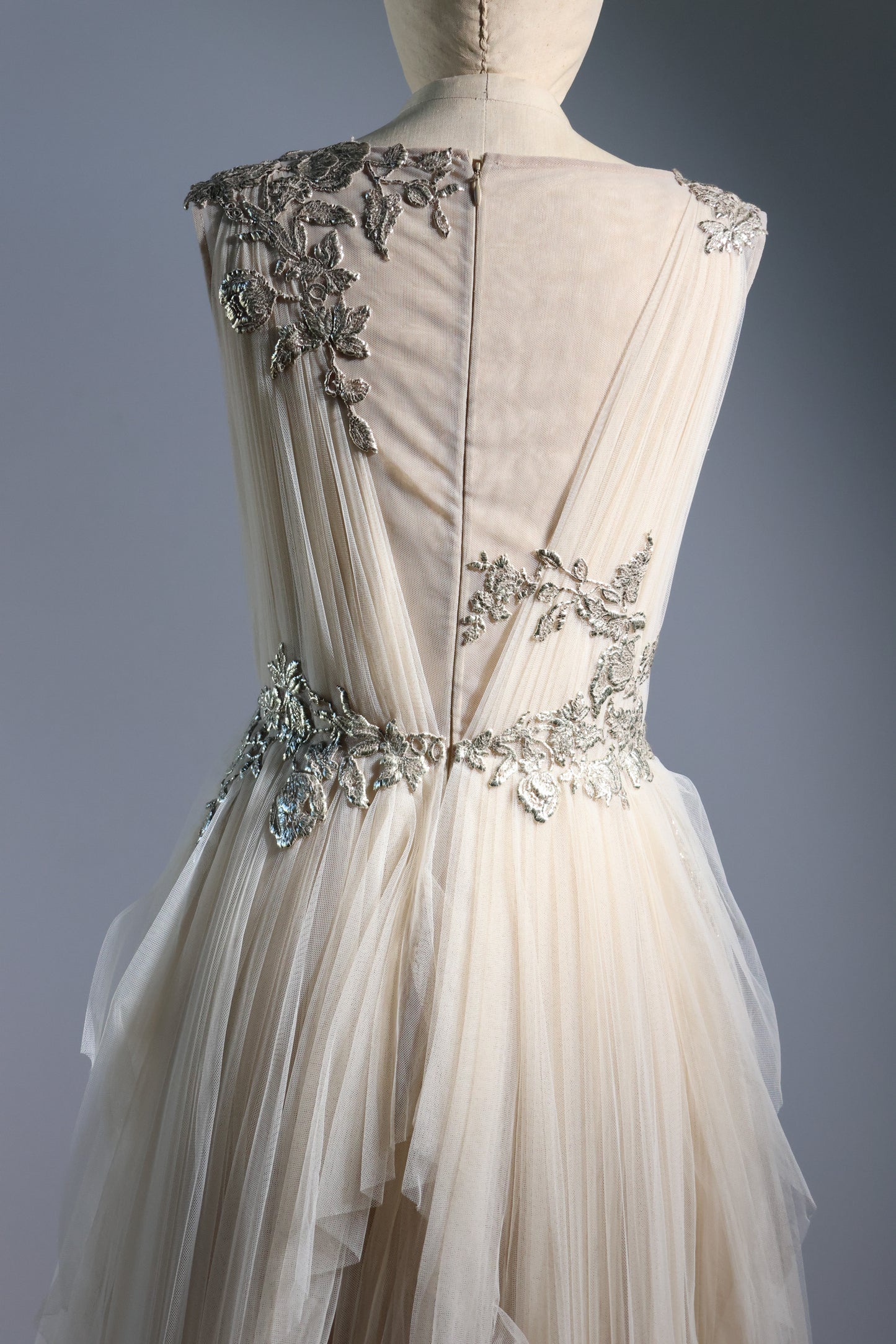 Gatti Nolli Long Tulle Dress - Gold