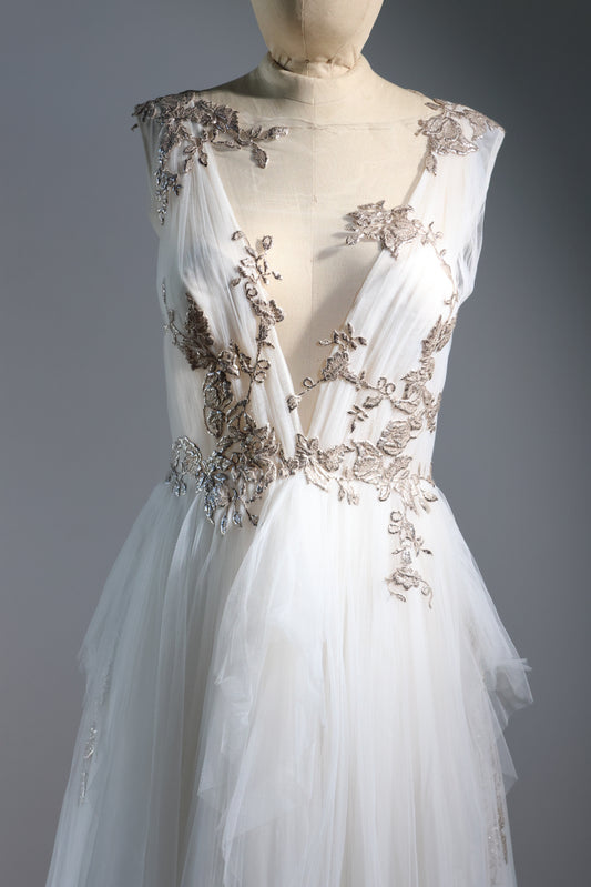 Gatti Nolli Long Tulle Dress - Ivory