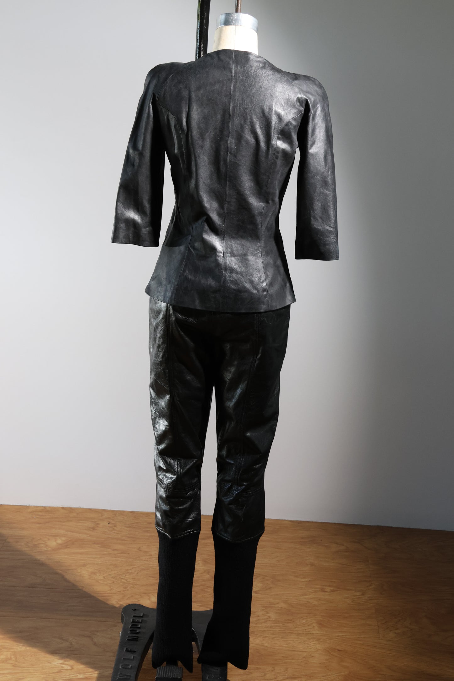 Olivier Theyskens Leather Shirt & Pants Set - Black