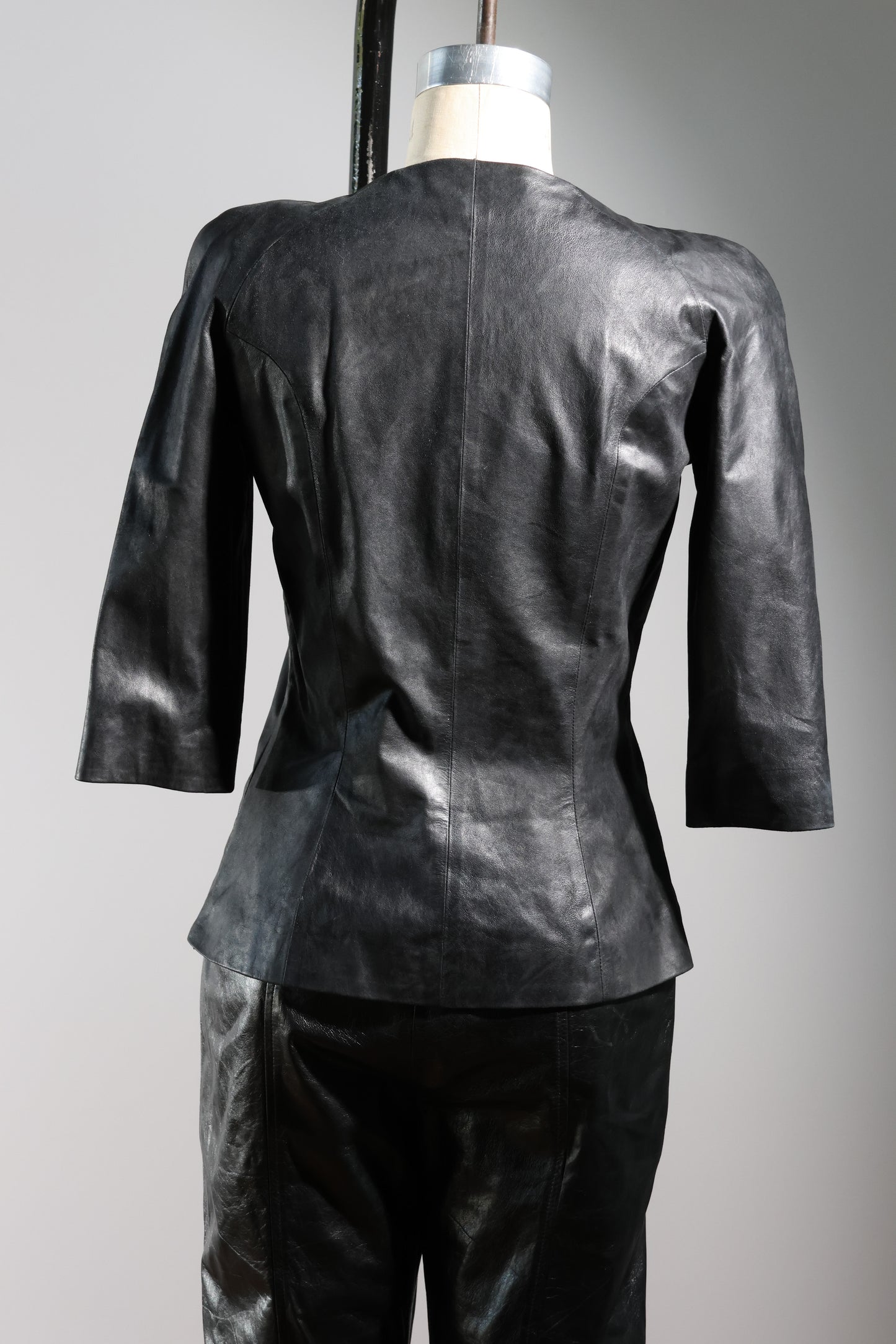 Olivier Theyskens Leather Shirt & Pants Set - Black