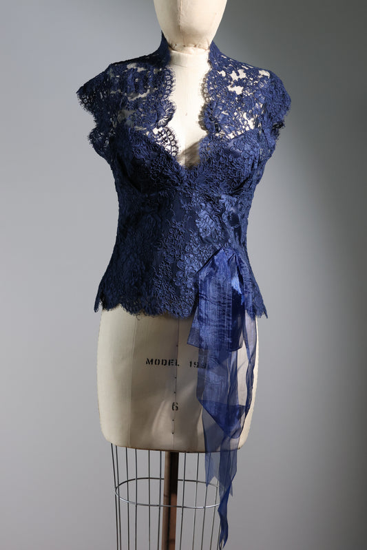 Eavis & Brown Grace Kelly Top - Navy