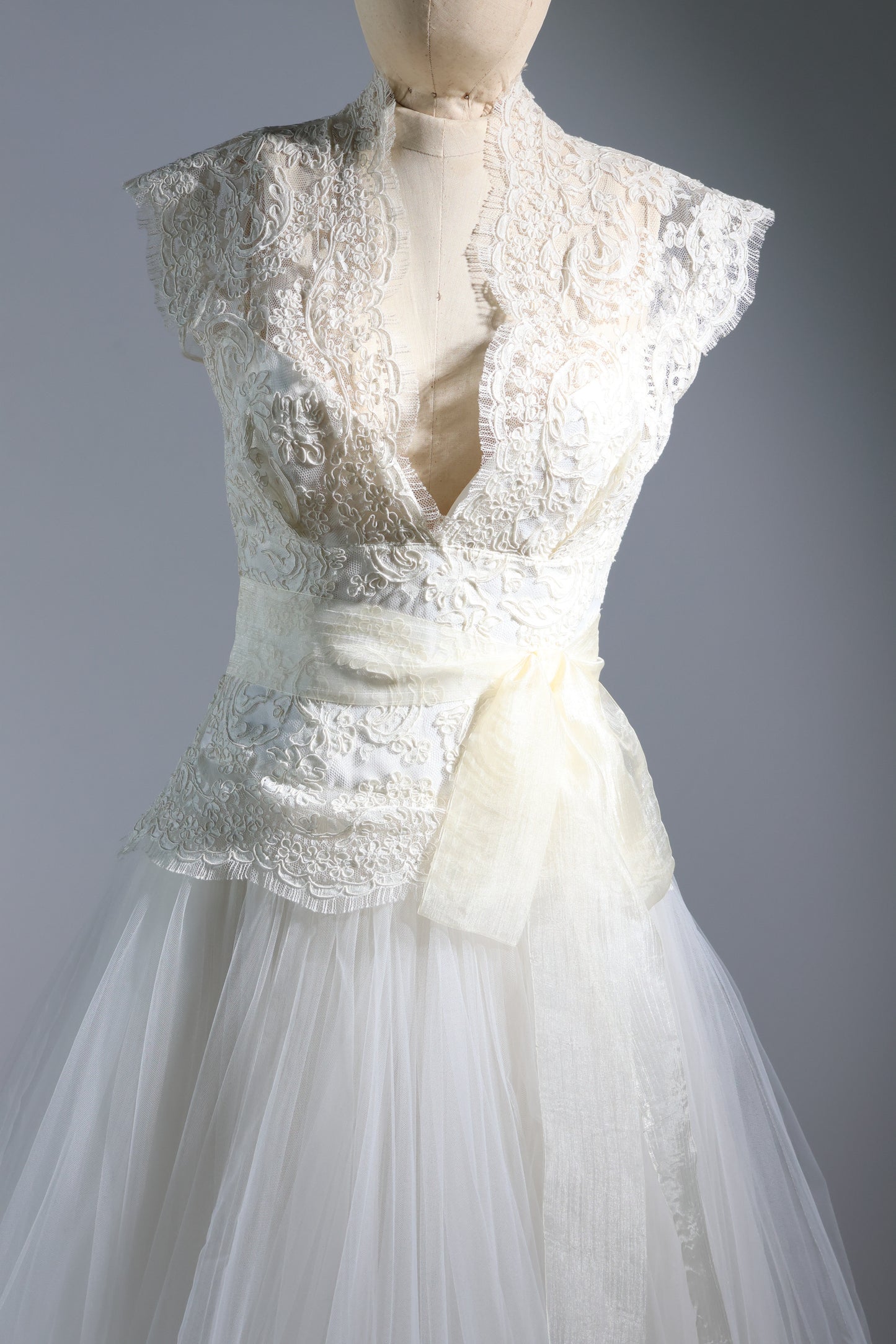 Eavis & Brown Grace Dress Long Silk Tulle - Ivory