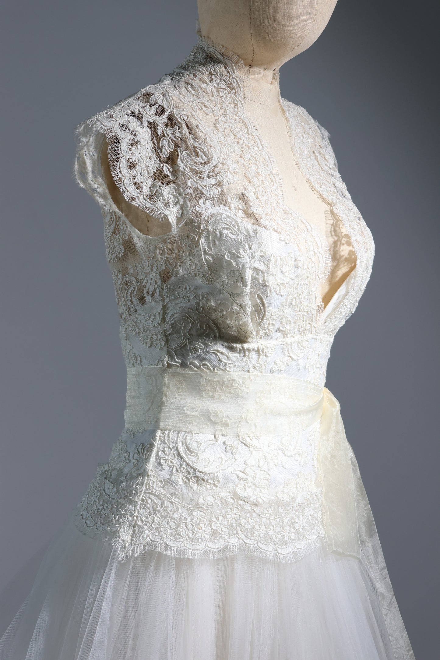 Eavis & Brown Grace Dress Long Silk Tulle - Ivory