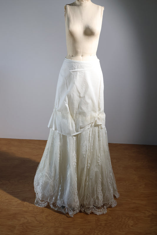 Kaat Tilley Kalintel Long Skirt Cotton / Lace - White