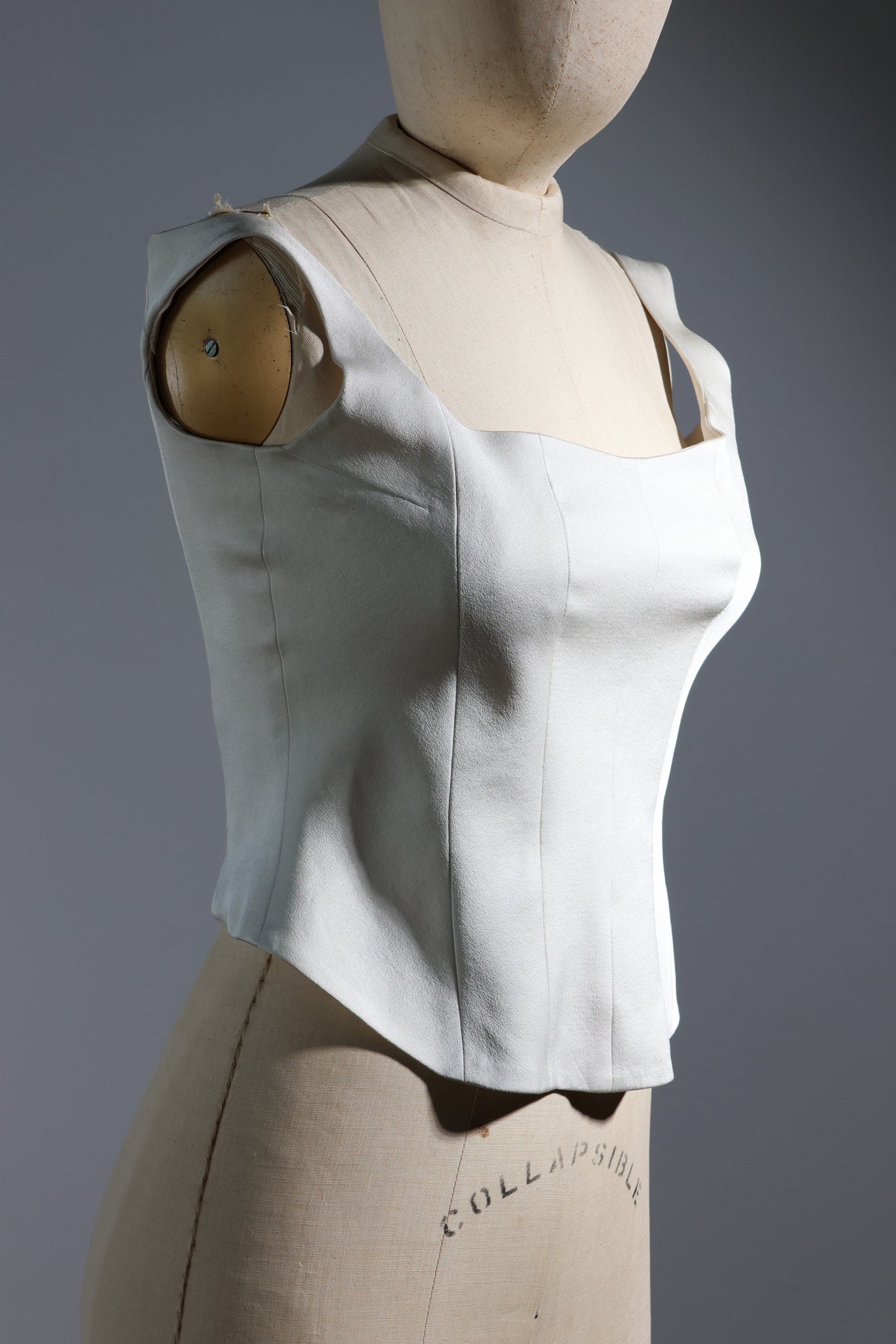 Marc Le Bihan Silk Corset Top - White Ecru