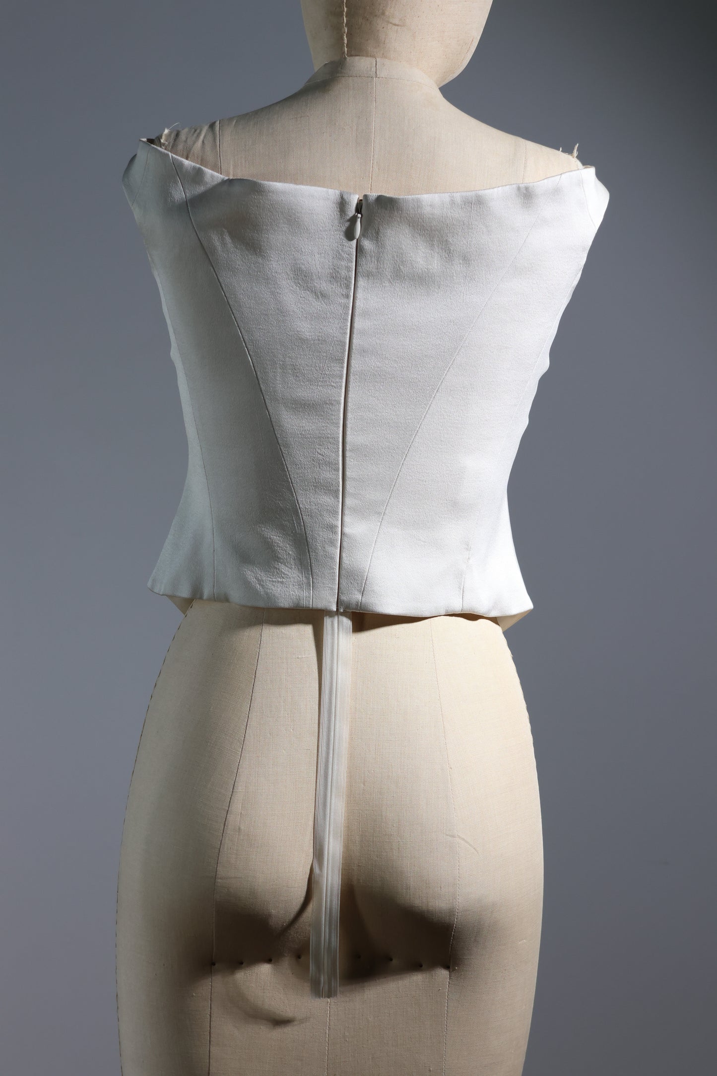 Marc Le Bihan Silk Corset Top - White Ecru