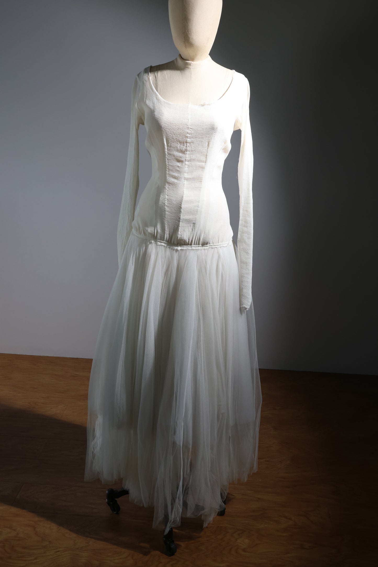 Marc Le Bihan Long Dress Stretch / Tulle - Ivory