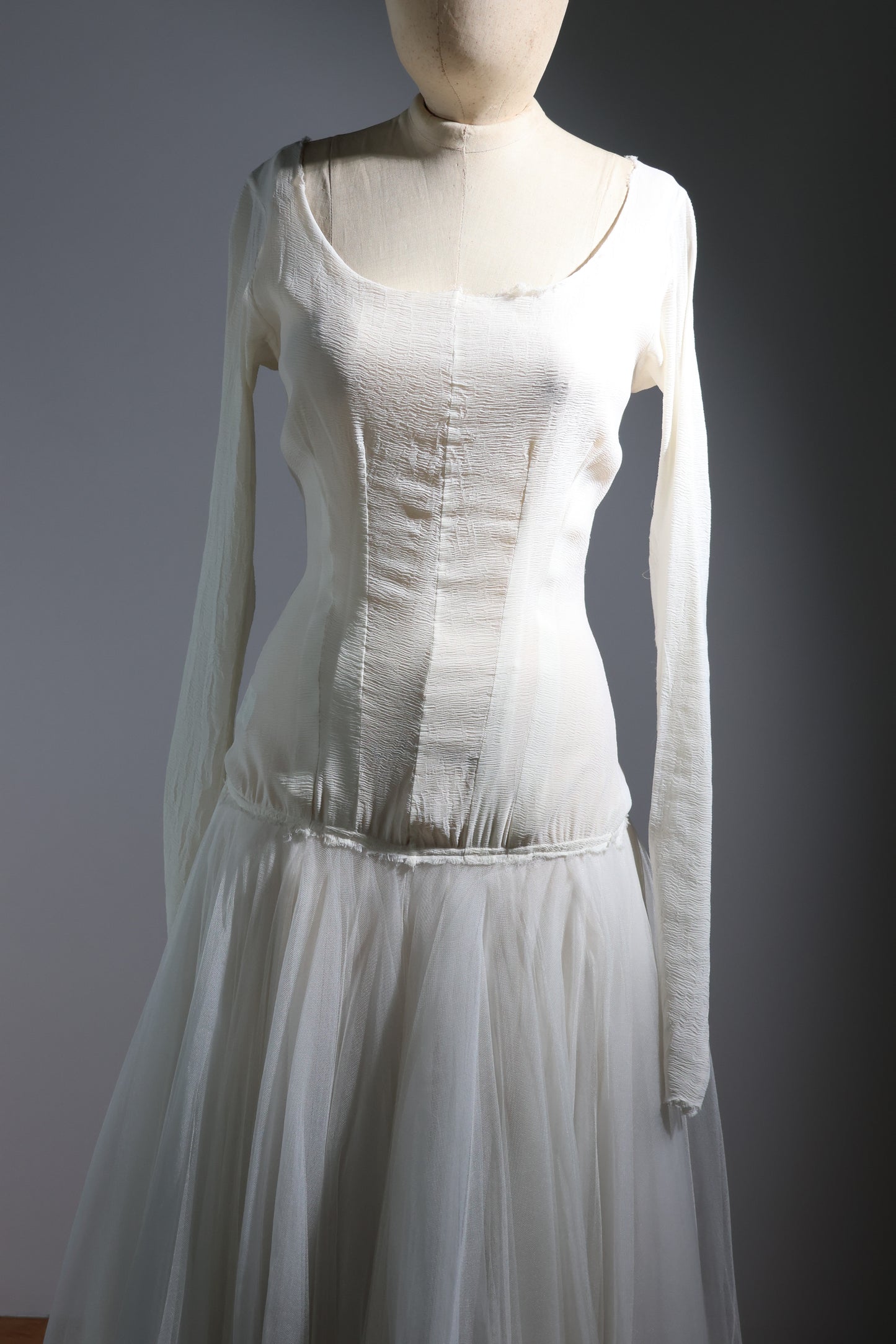 Marc Le Bihan Long Dress Stretch / Tulle - Ivory