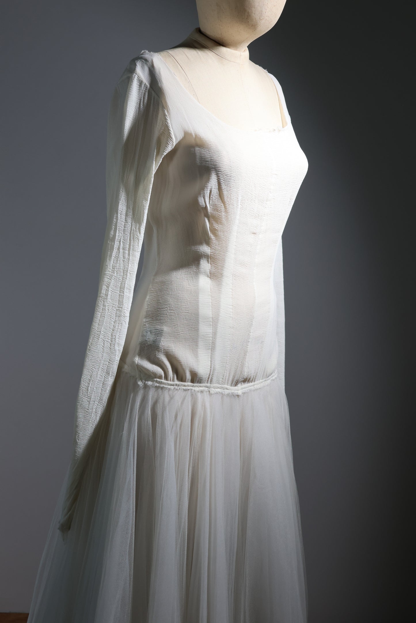 Marc Le Bihan Long Dress Stretch / Tulle - Ivory