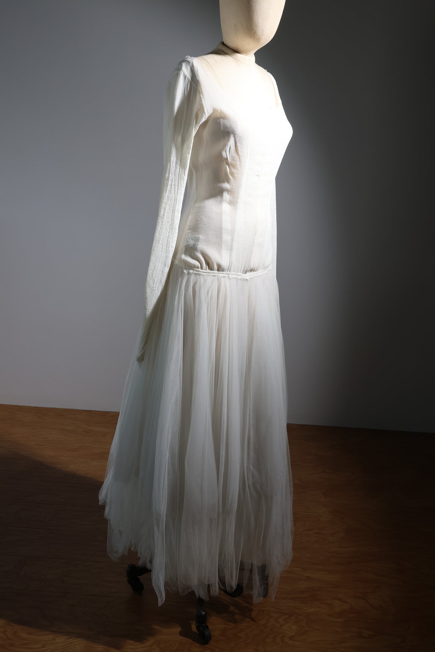 Marc Le Bihan Long Dress Stretch / Tulle - Ivory
