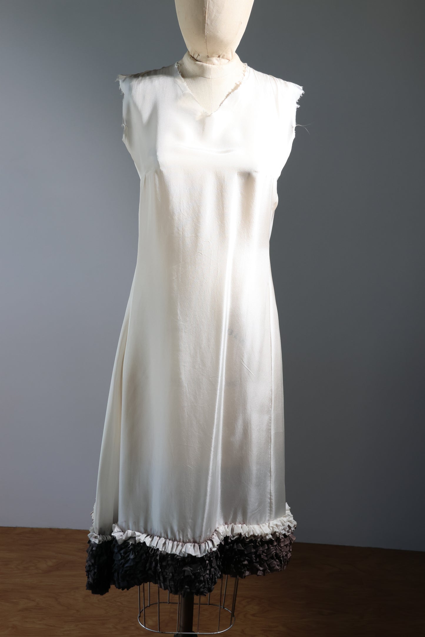 Marc Le Bihan Silk Dress - White / Black