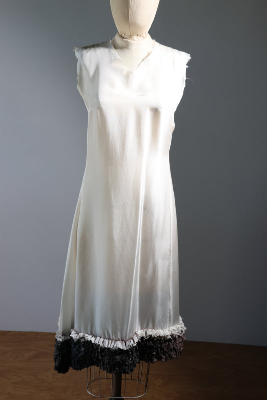 Marc Le Bihan Silk Dress - White / Black