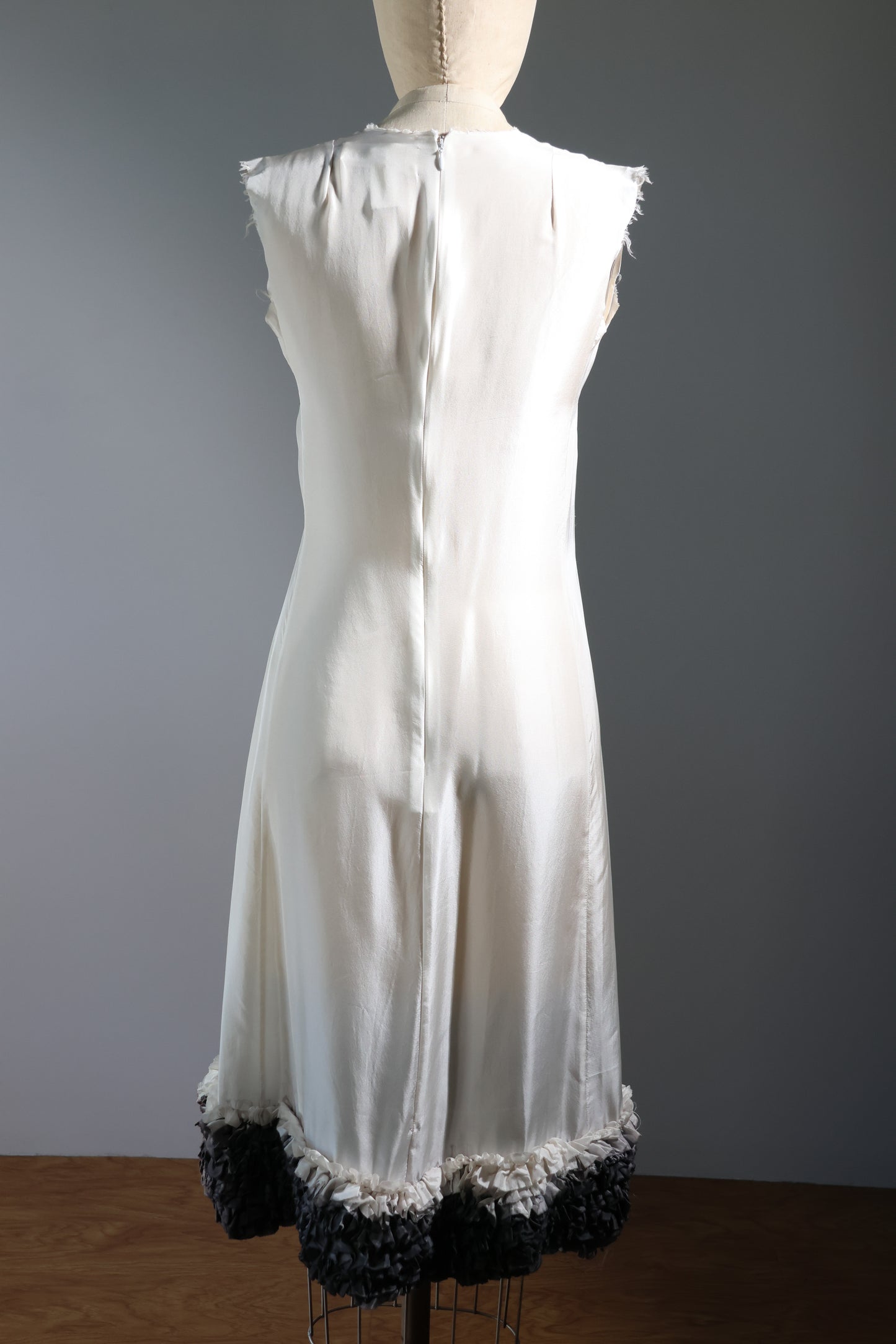 Marc Le Bihan Silk Dress - White / Black
