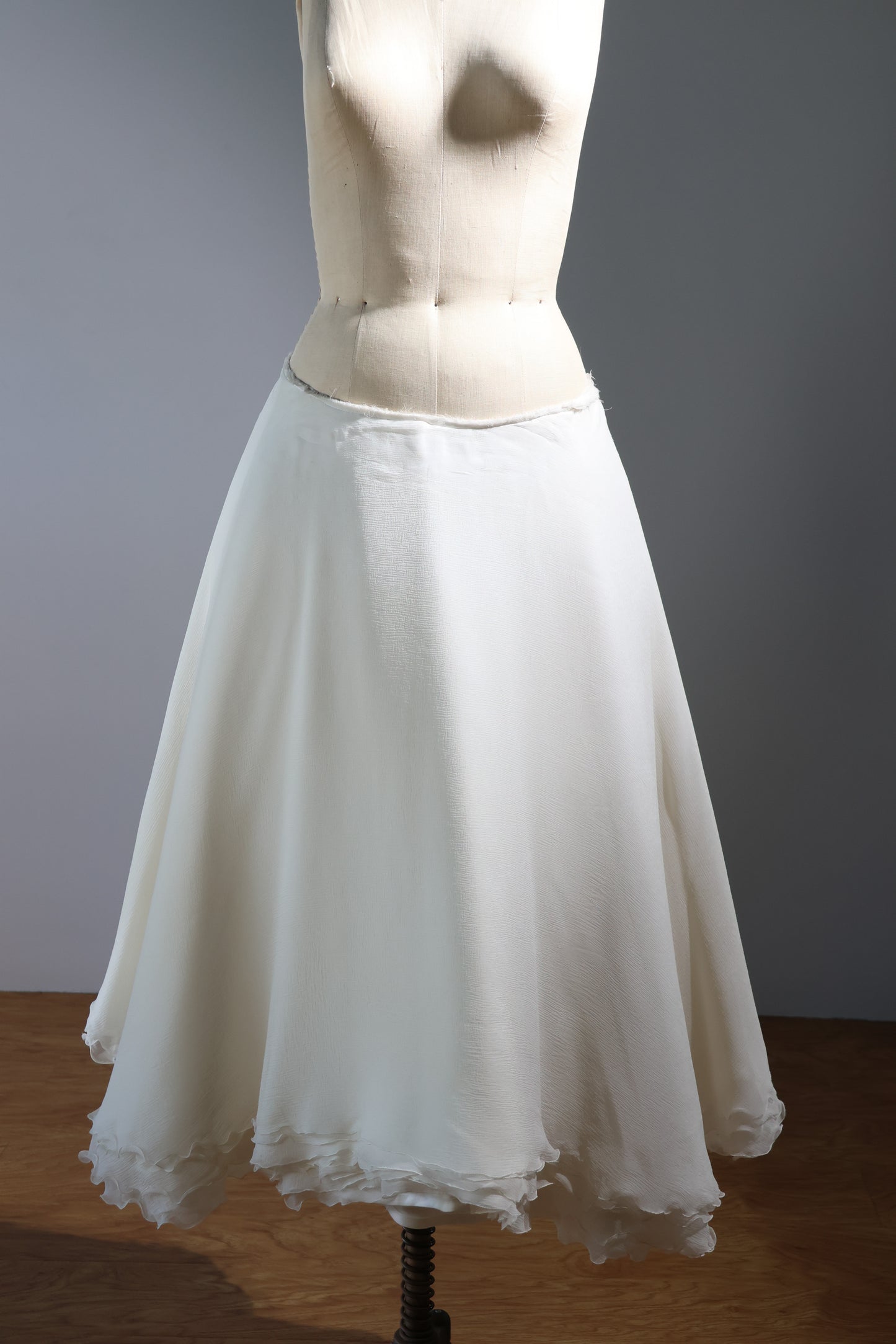 Marc Le Bihan Jupe Uni Mousseline - White