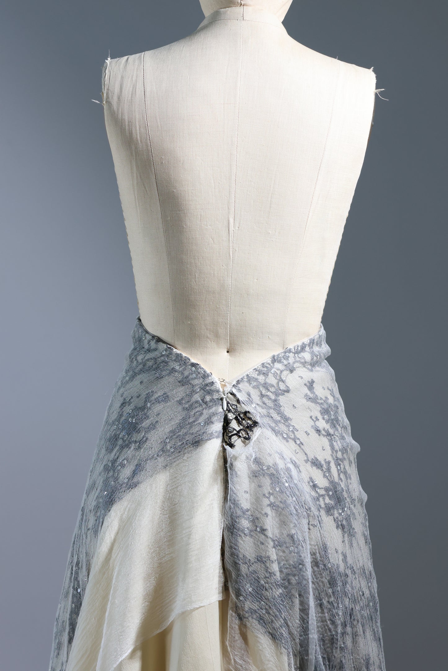 Marc Le Bihan Skirt Brodee Long Silk - Ecru / Black