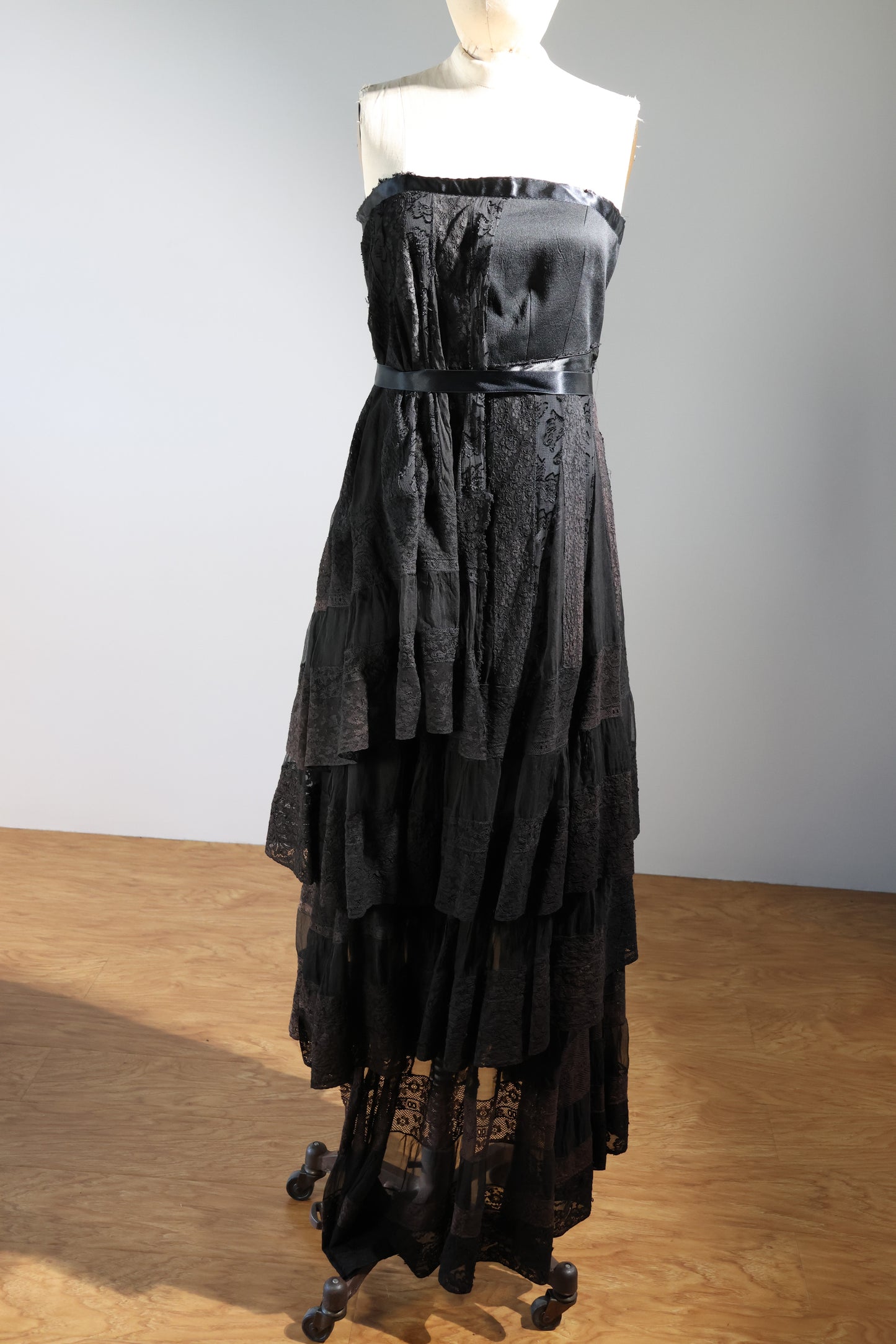 Marc Le Bihan Strapless Lace Dress - Black