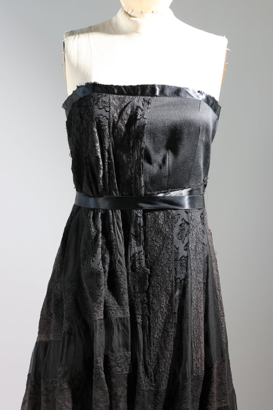 Marc Le Bihan Strapless Lace Dress - Black