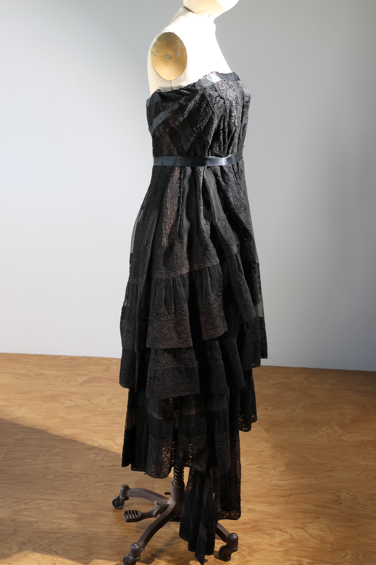 Marc Le Bihan Strapless Lace Dress - Black