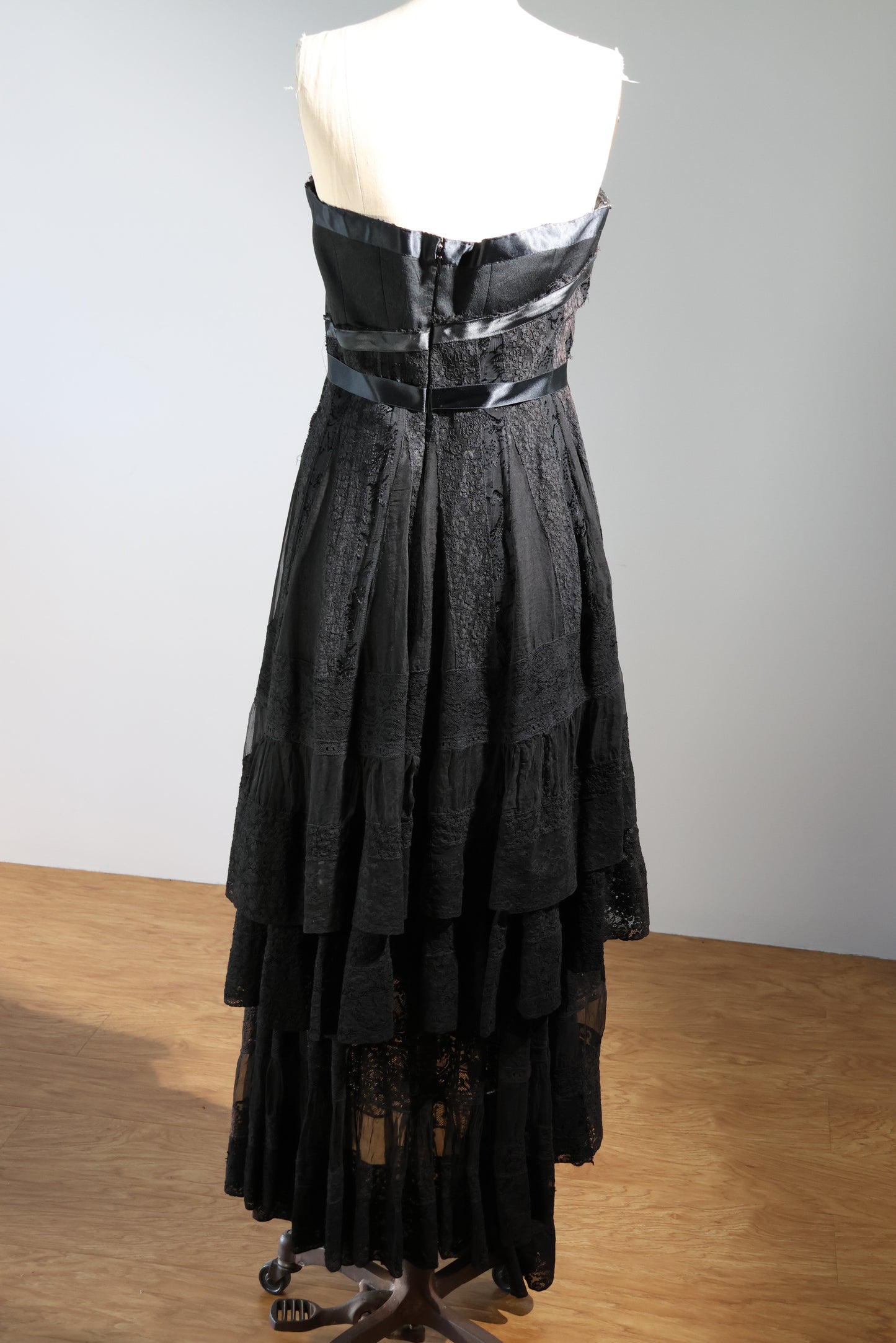 Marc Le Bihan Strapless Lace Dress - Black