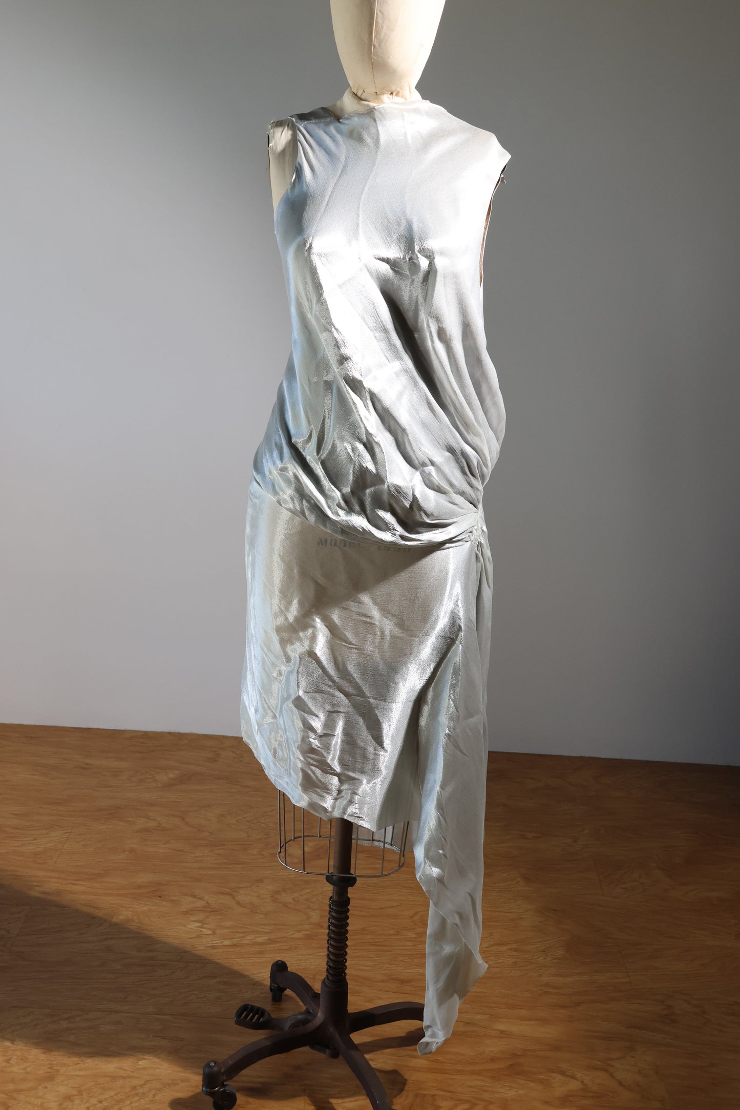 Marc Le Bihan 100% Silk Dress - Silver