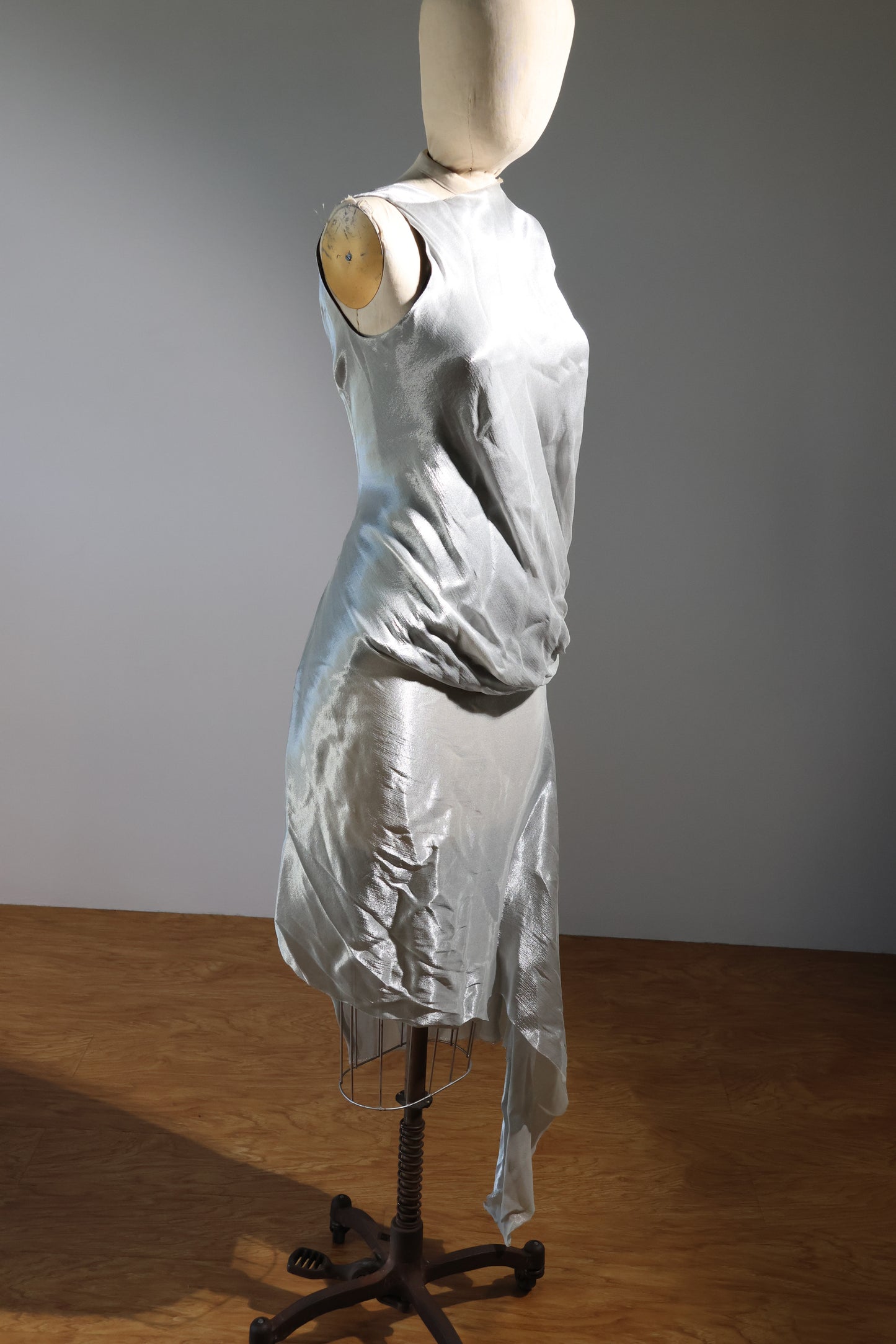 Marc Le Bihan 100% Silk Dress - Silver