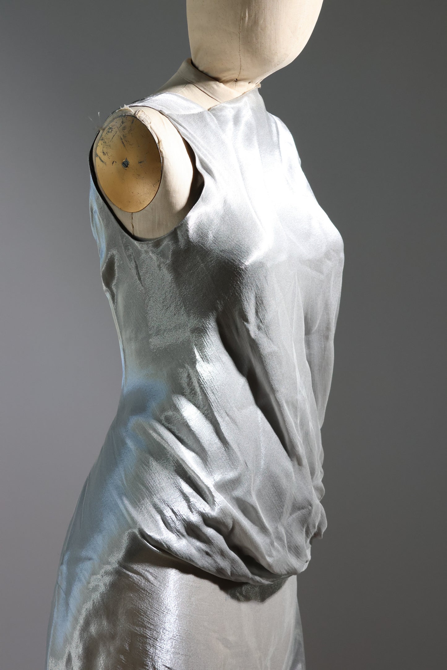 Marc Le Bihan 100% Silk Dress - Silver
