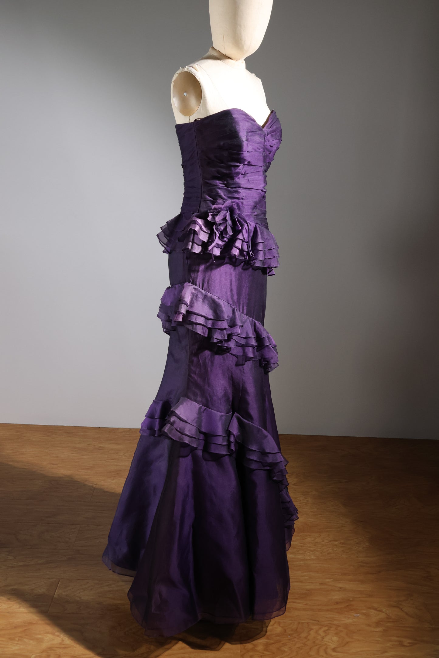 Eavis & Brown Assymetrical Dress - Black Currant